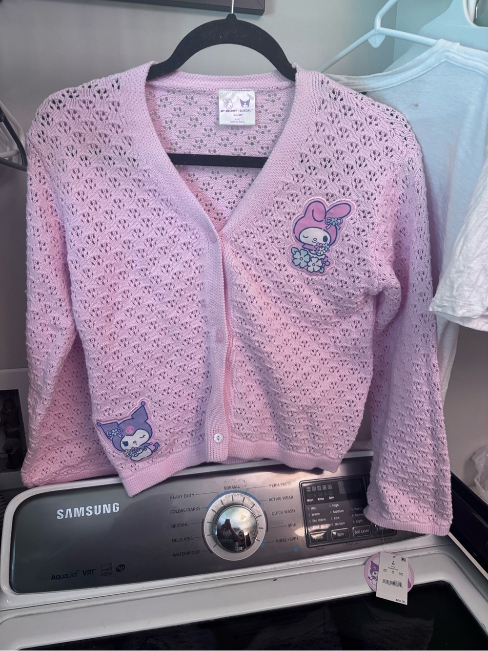 Sanrio Lavender My Melody Eyelet Knit Cardigan